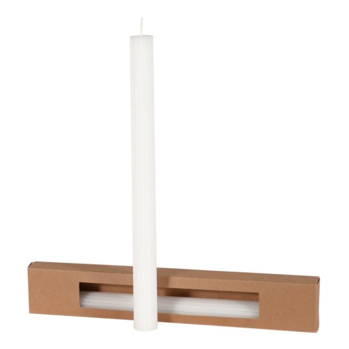 CANDELA RIGATA H.260XD.20 MM. BIANCA